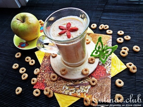 Смузи с фасолью,курагой и отрубями