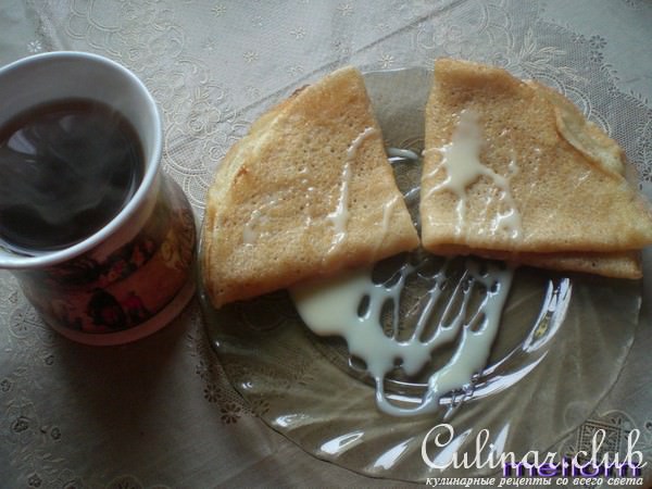 Пшенные блины (постные)