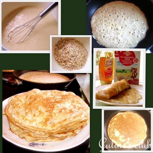 Блины 4-х злаковые, да с щавлевой начинкой (вариант)