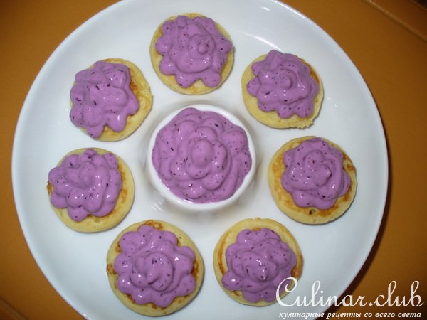 " ЗАВТРАК для ЛЮБИМОГО " или Poffertjes с черничным творогом