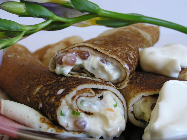 Блинчики с икрой «Курсантские».