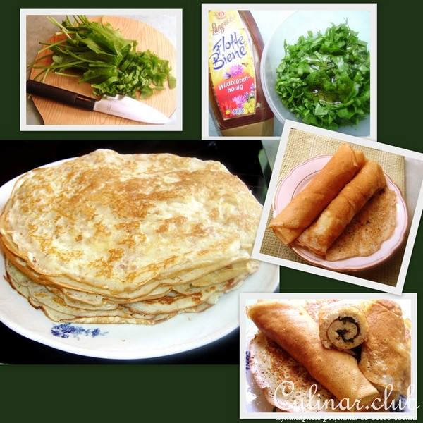 Блины 4-х злаковые, да с щавлевой начинкой (вариант)