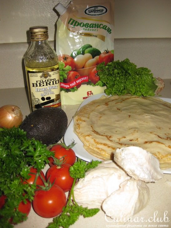 Блинчики с овощной начинкой