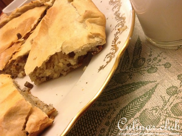 Необычный критский пирог с рисом ( для любителей экспериментов со вкусами)