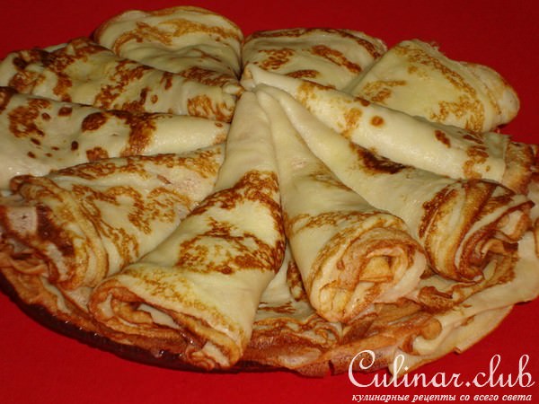 Блинчики с икрой и семгой