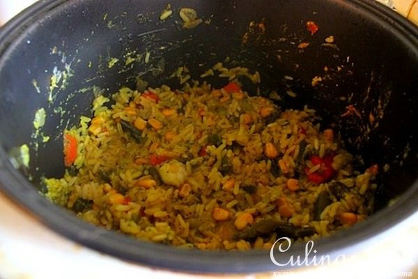 Рис с овощами и креветками (в мультиварке)