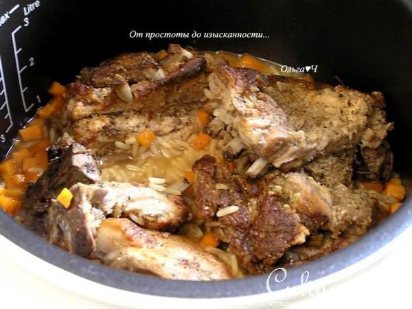 Ребрышки "Барбекю" с рисом (в мультиварке)