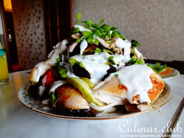 борани с курицей и стручковой фасолью