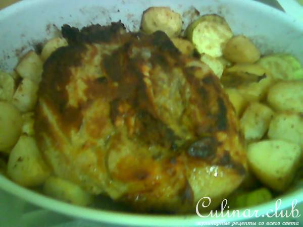 Свинина запеченая с картофелем(вариант)