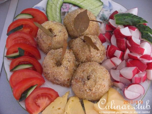 Маринованные рёбрышки с "яблоками печёными"...из картофеля с грибами