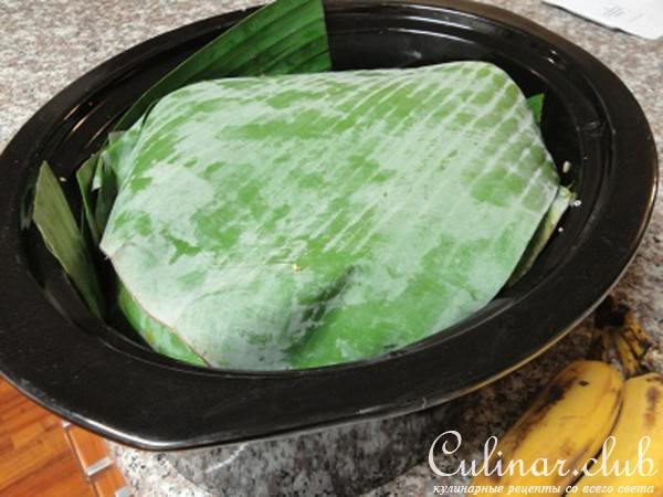 Кусок Мяса в Банановых Листьях ! ! !