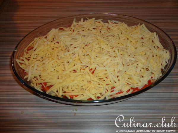 Конкильони со свининой запеченые под сыром (Вариант)