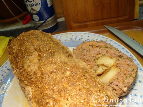 Мясной хлеб с картофельной начинкой