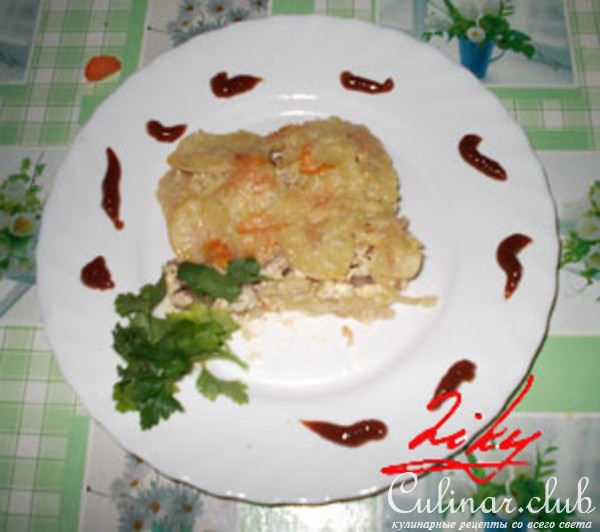 Грате с мясом