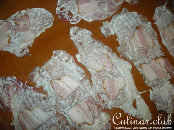 Рулетики из свиной вырезки (шашлык)
