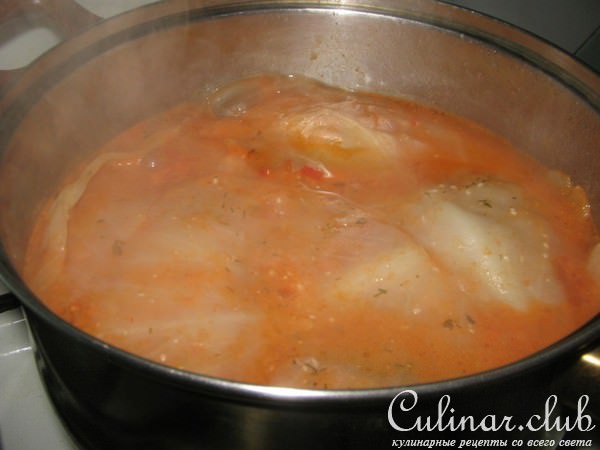 Голубцы с курицей и беконом.