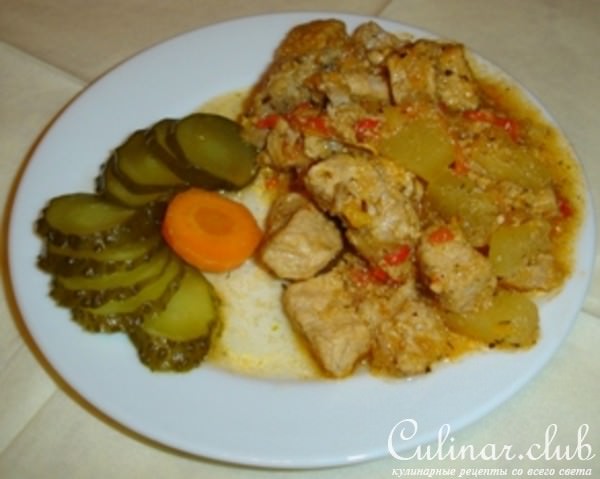 Сочное мясо под кисло-сладким соусом