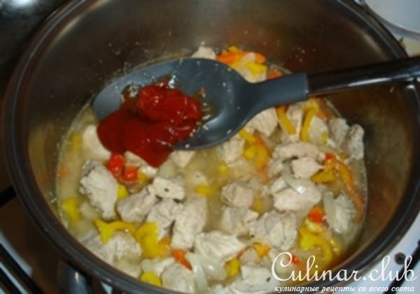 Сочное мясо под кисло-сладким соусом
