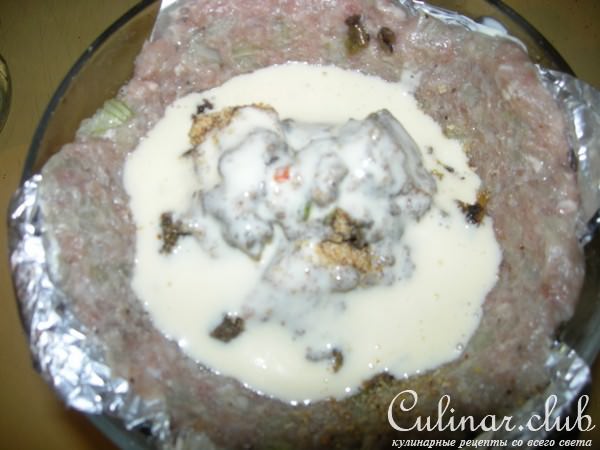 Мясные корзинки с грибами