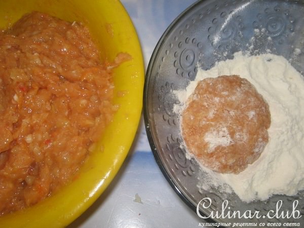 Ленивые голубцы из курицы жаренные.