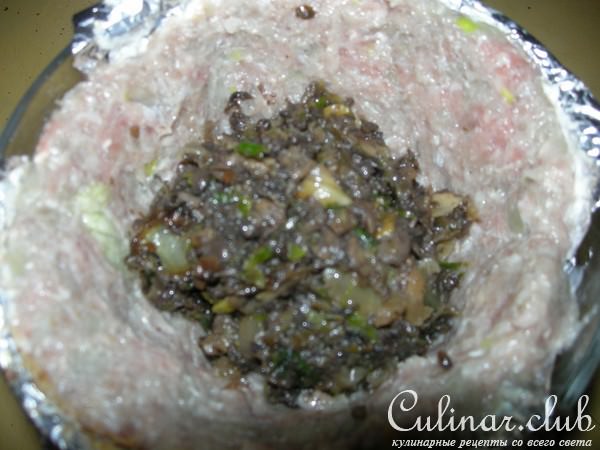 Мясные корзинки с грибами