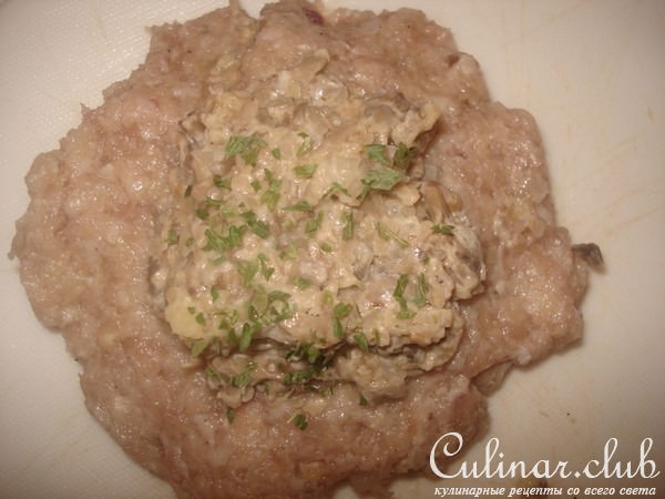 зразы из фарша с баклажанной закуской