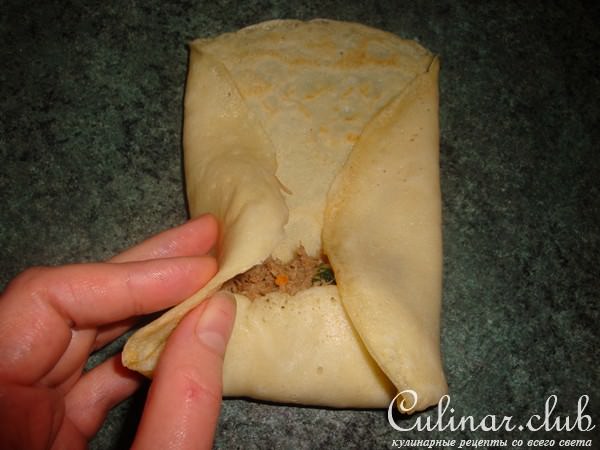 Хрустящие блинчики с мясом