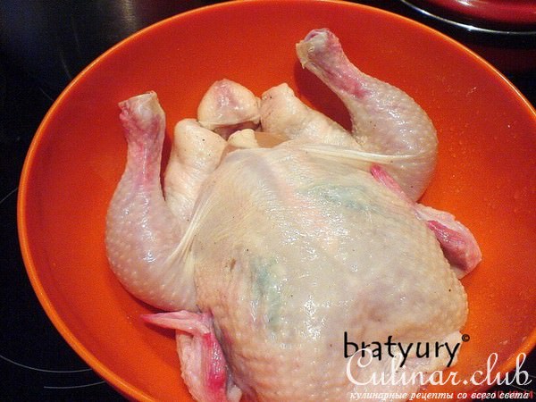 Курица жареная сухой засолки