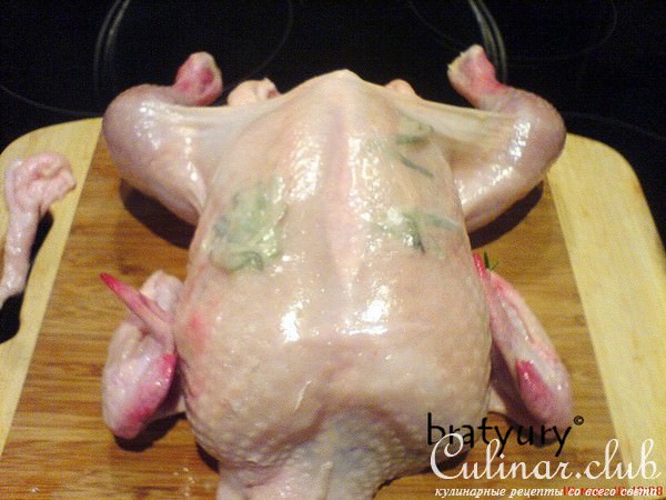 Курица жареная сухой засолки