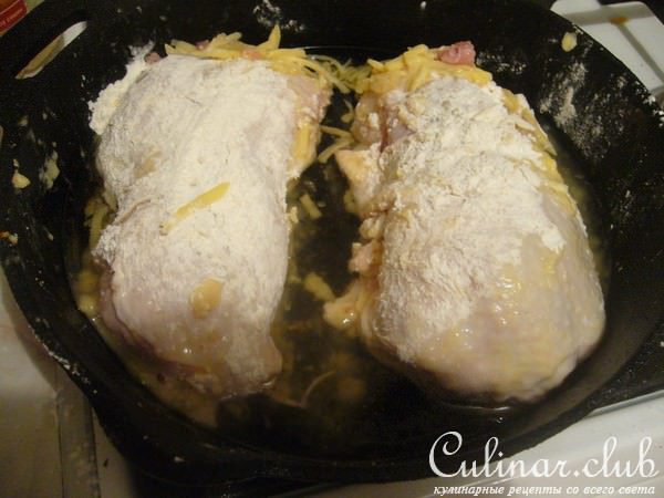 Окорочка, зафаршированные сыром