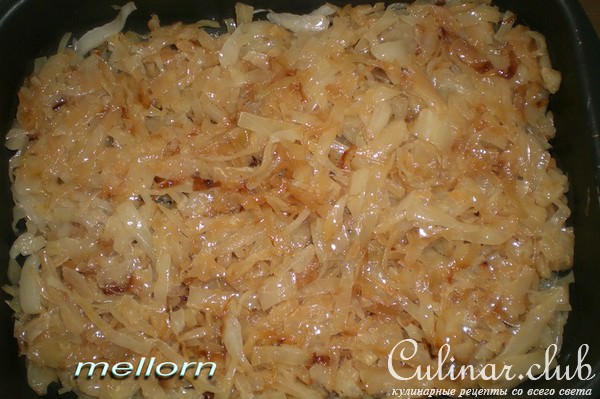 Курица, запеченная с капустой