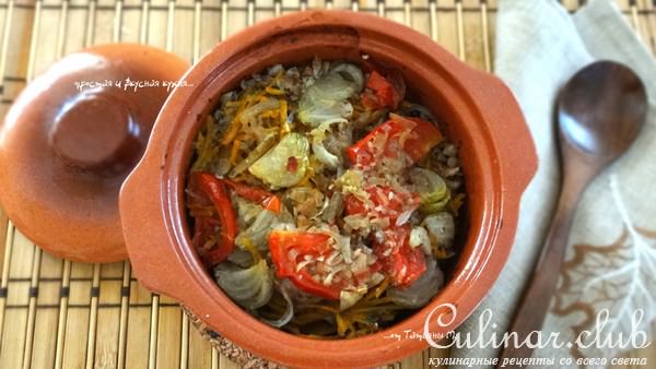 Горшочки с ароматной куриной гречкой