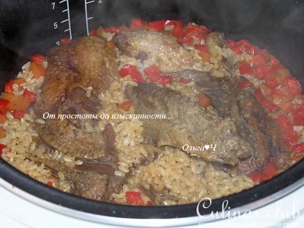 Утка с соевым соусом и цельнозерновым рисом (в мультиварке)