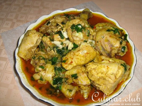 Курица с шафраном