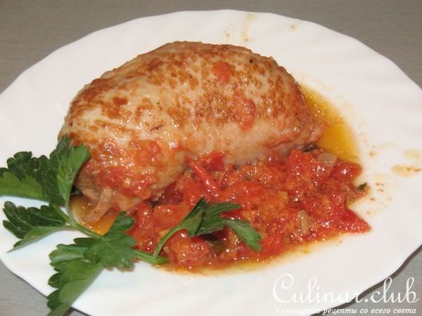 Куриные окорочка,фаршированные печенкой, луком и зеленью