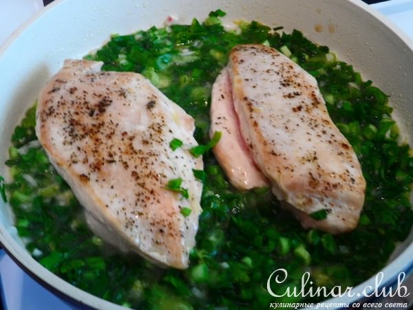 Куриный эскалоп с травами и специями от Айдиго.