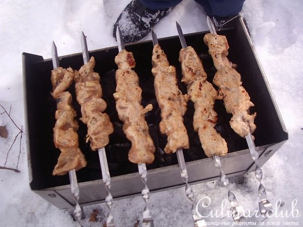 Первый шашлык этой весной.