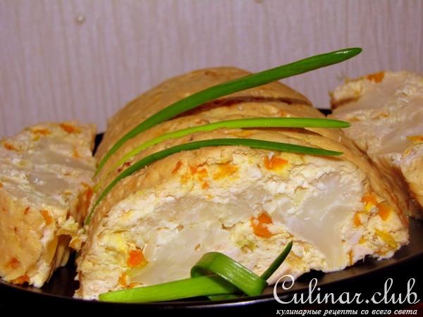 Куриная запеканка с цветной капустой.