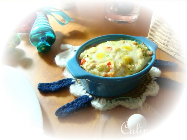 Рисово-овощное суфле с курицей.