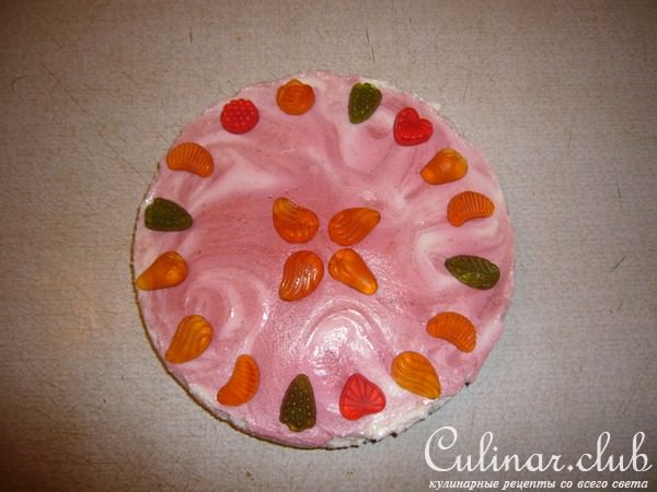 Черничный мраморный торт (у меня клубничный)