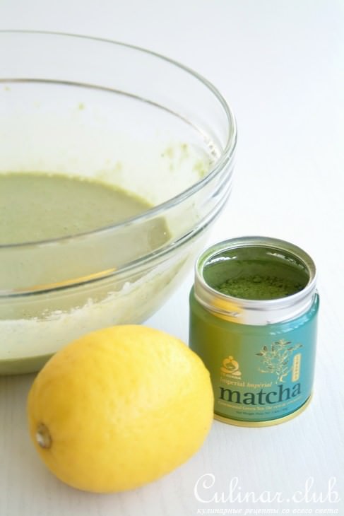 Кекс и курд с зеленым чаем матча ( matcha )