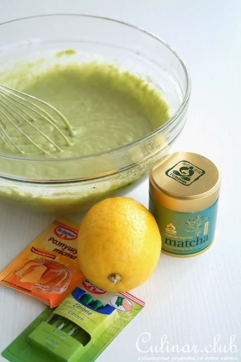 Кекс и курд с зеленым чаем матча ( matcha )