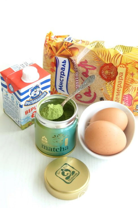 Кекс и курд с зеленым чаем матча ( matcha )
