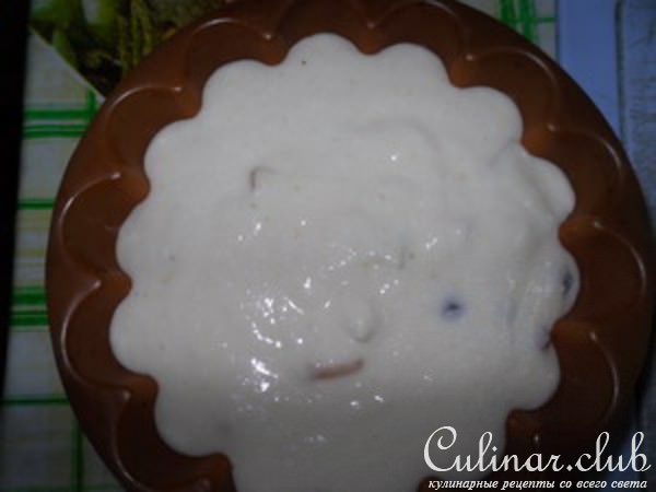 Творожное суфле с яблоками и брусникой