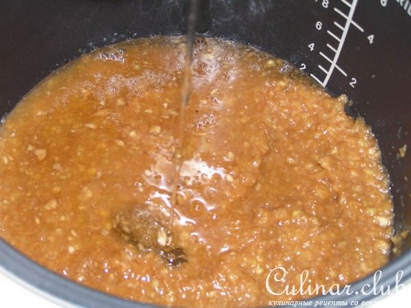 Яблочный джем с мятным сиропом (мультиварка)