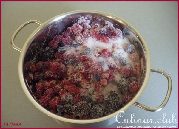 Варенье из МАЛИНЫ с голубикой и ежевикой