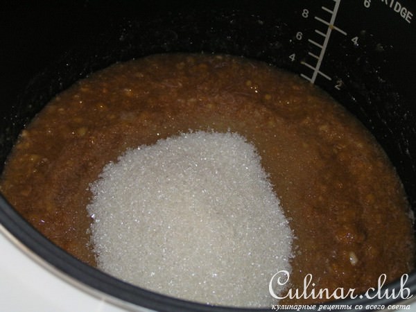 Яблочный джем с мятным сиропом (мультиварка)