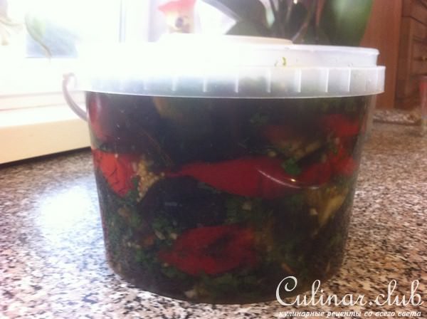 Баклажаны и перцы маринованные