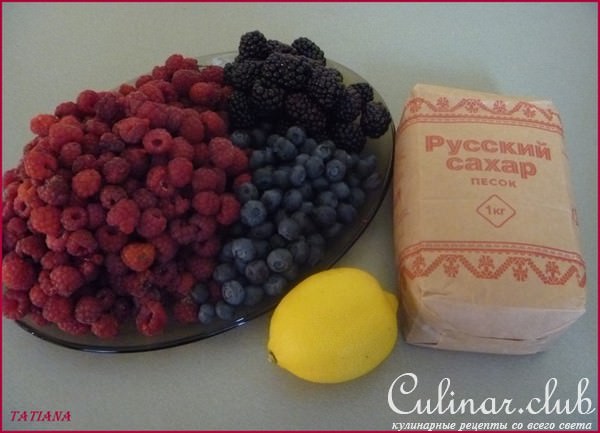 Варенье из МАЛИНЫ с голубикой и ежевикой