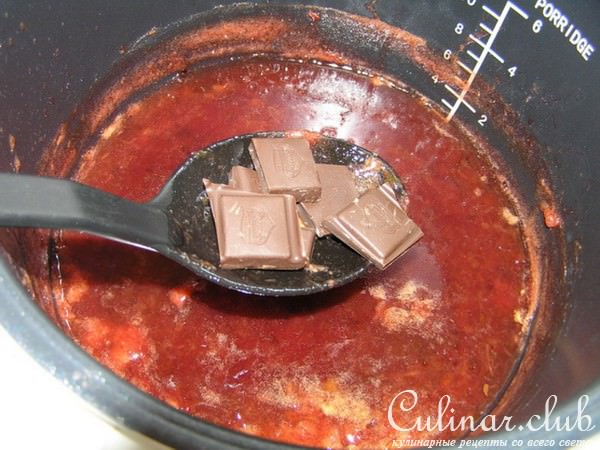 Сливовый конфитюр с шоколадом и мятой